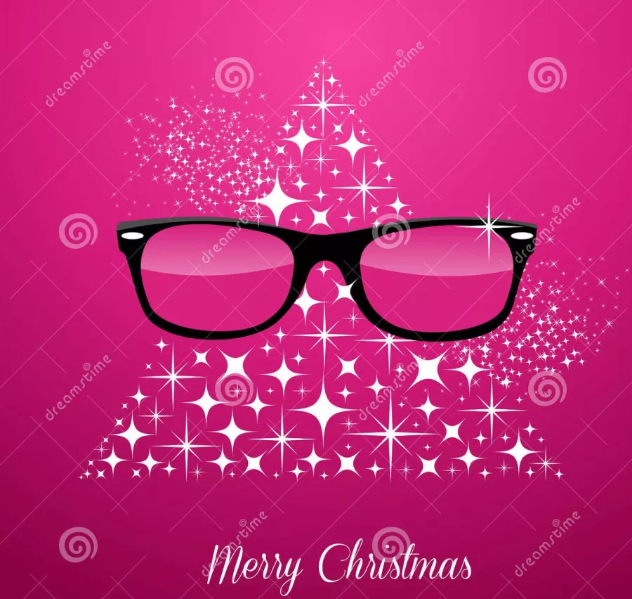 Merry Christmas Glasses poster
