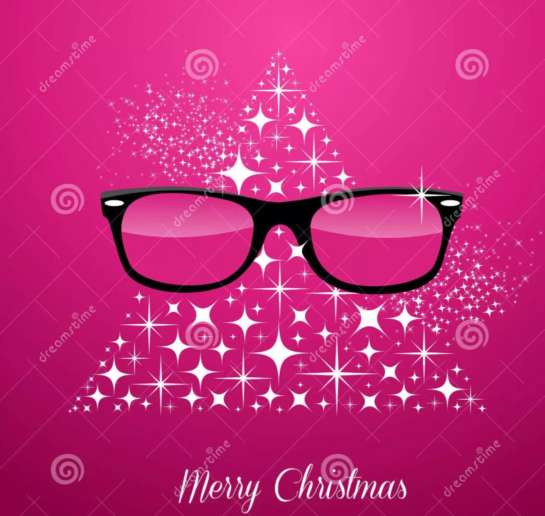 Merry Christmas Glasses poster